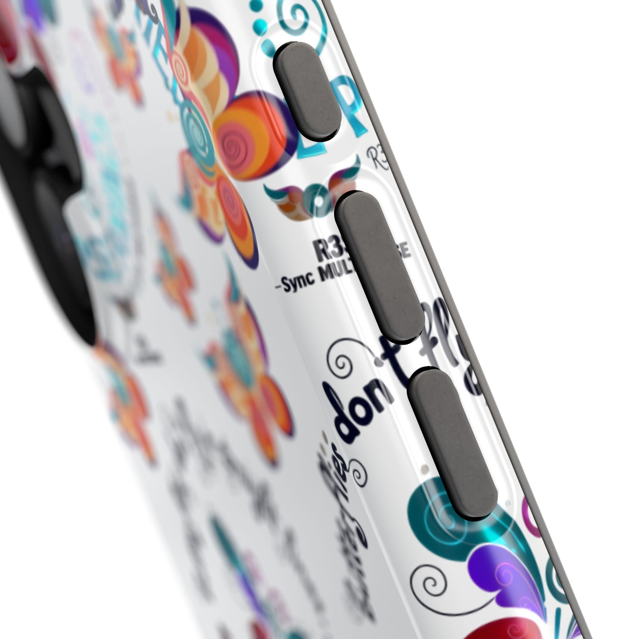 Butterfly Pattern Magnetic Phone Case — "How Butterflies Fly" Ariel Rose Portals Design