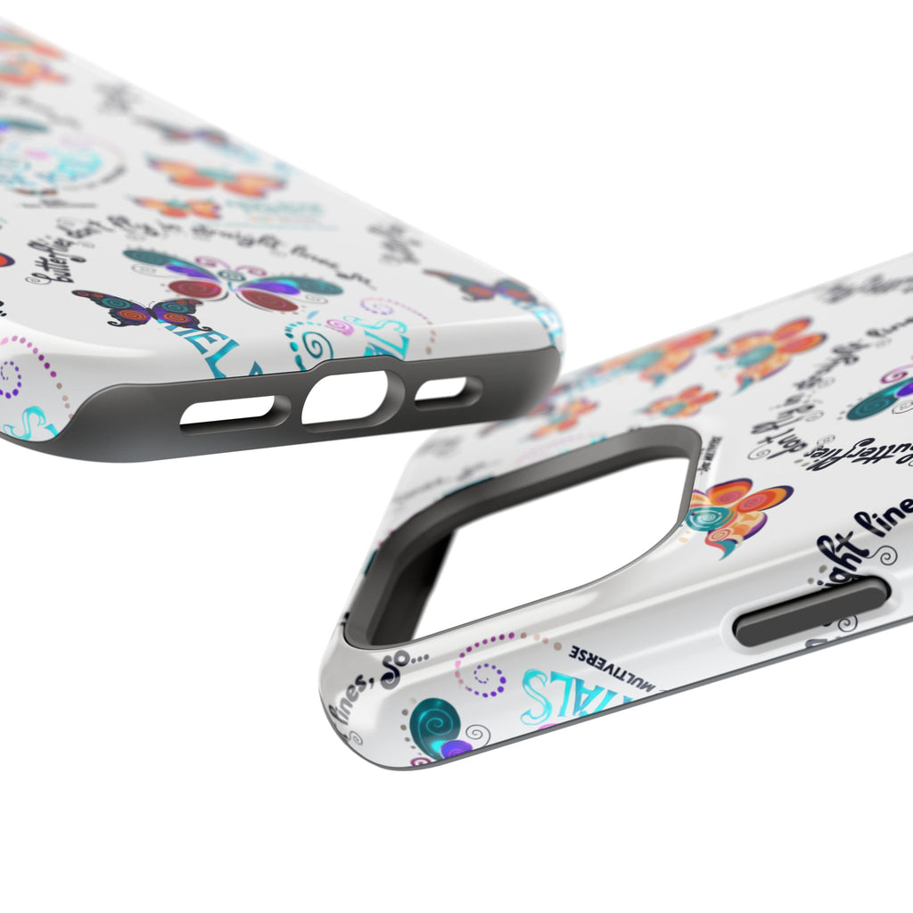 Butterfly Pattern Magnetic Phone Case — "How Butterflies Fly" Ariel Rose Portals Design