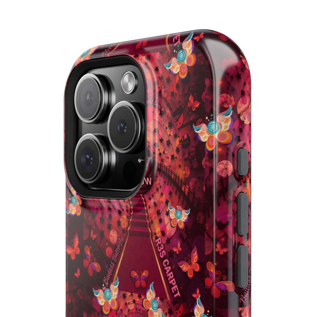 R3S-Carpet Worthy Magnetic Impact-Resistant Phone Case – Butterfly Kaleidoscope Now First-Class Stardust Collection