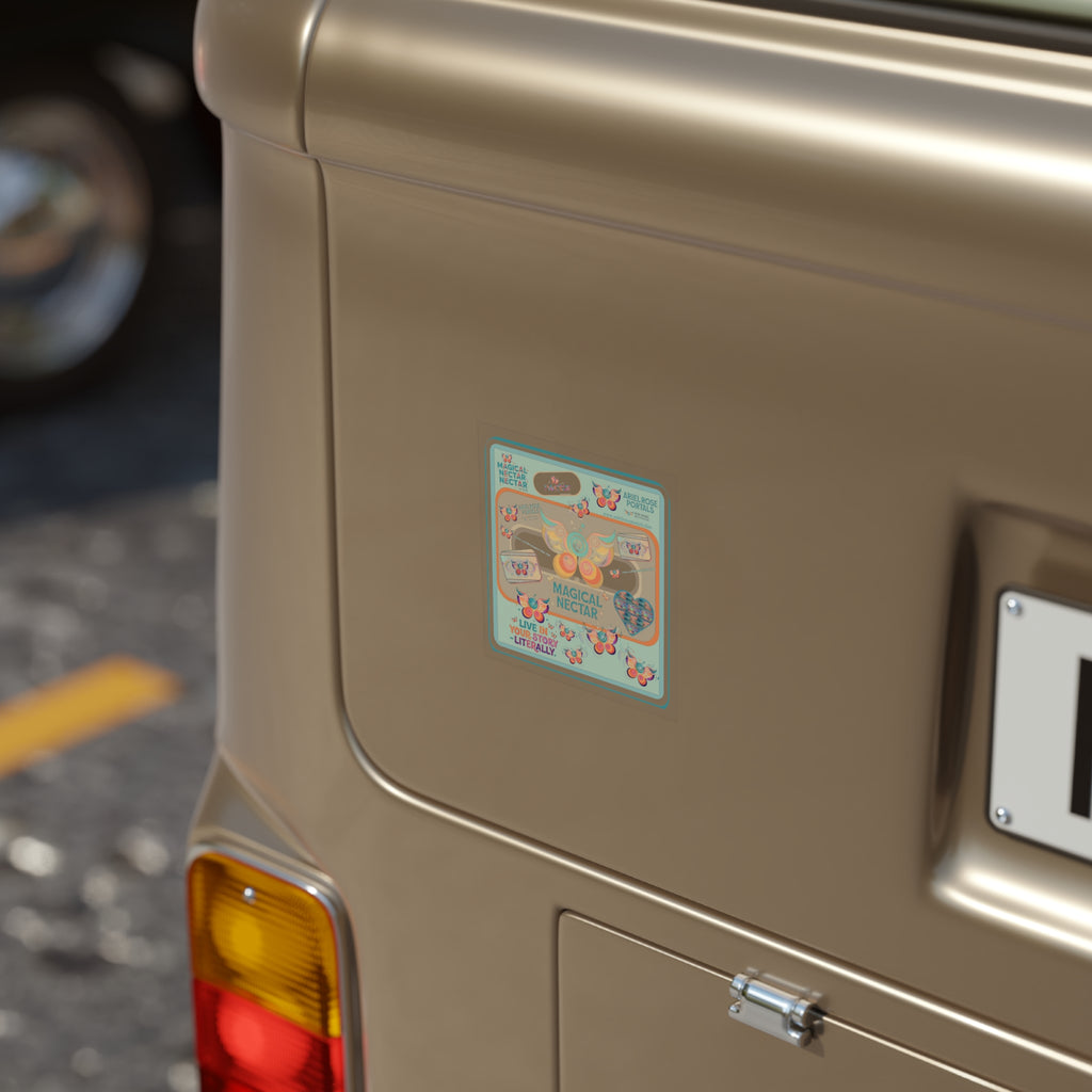 Magical Nectar Transparent Outdoor Sticker (Square) — "Live in Your Story Literally"