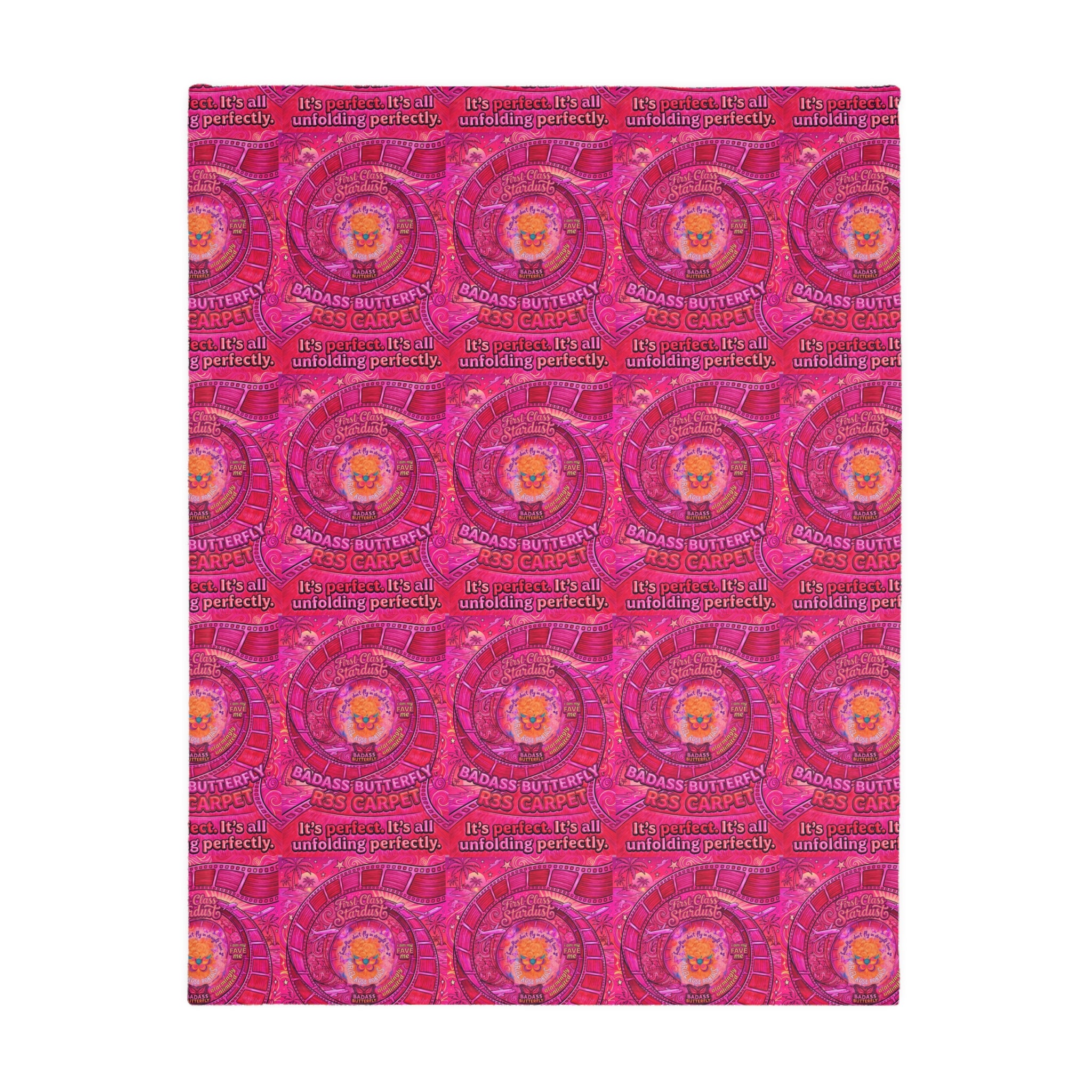 Badass Butterfly R3s-Carpet Pink Velveteen Blanket — "It's perfect. It's all unfolding perfectly."