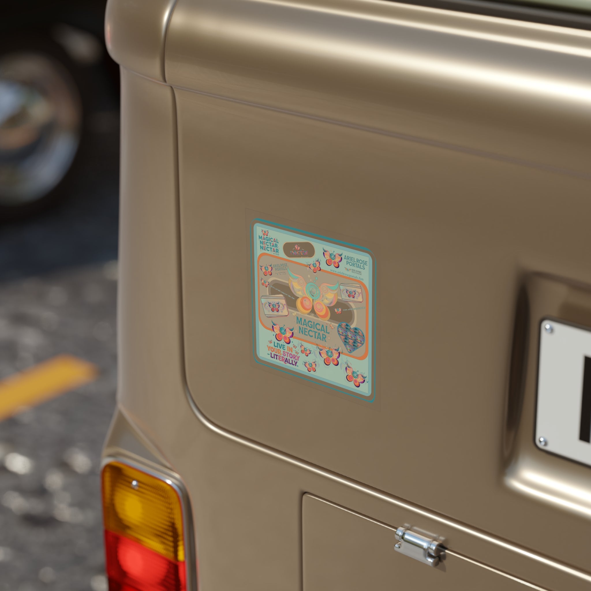 Magical Nectar Transparent Outdoor Sticker (Square) — "Live in Your Story Literally"