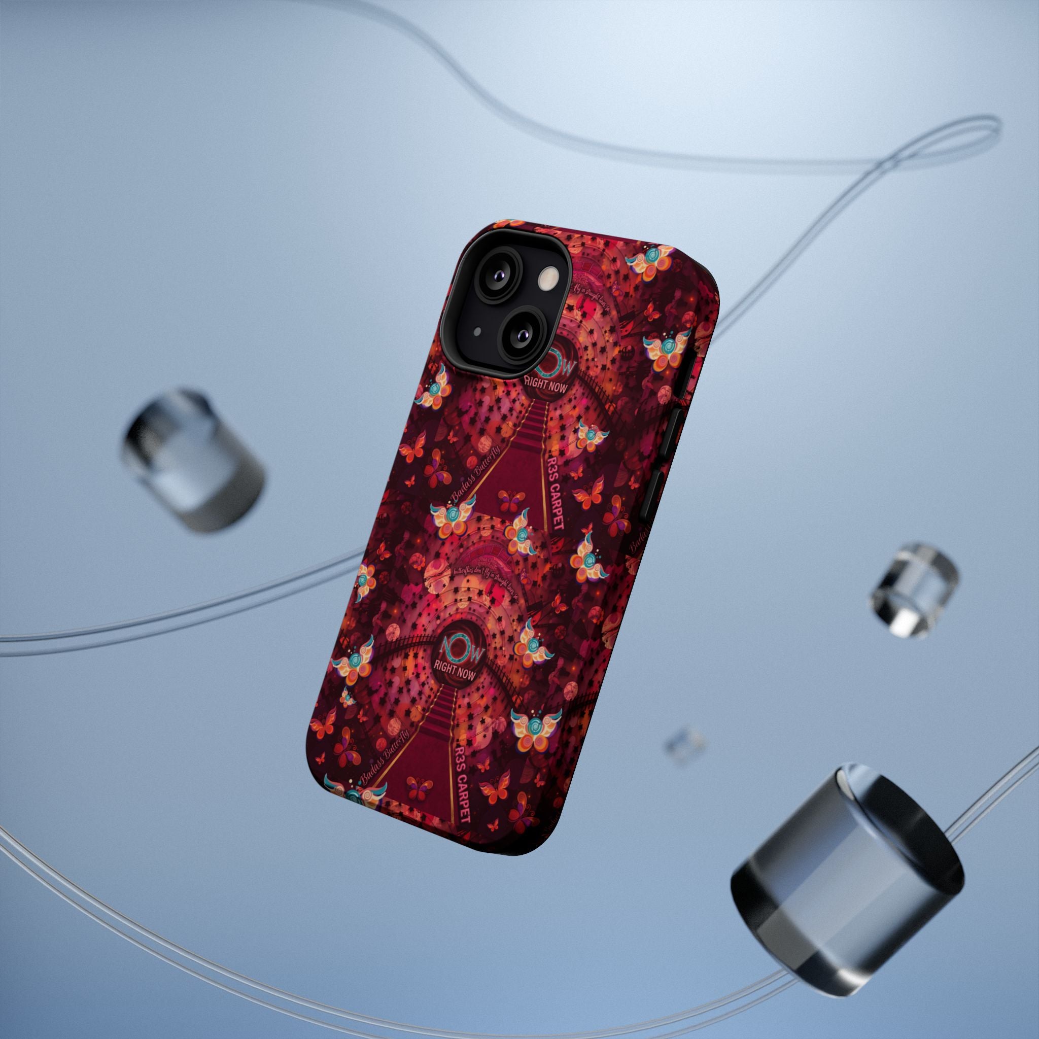 R3S-Carpet Worthy Magnetic Impact-Resistant Phone Case – Butterfly Kaleidoscope Now First-Class Stardust Collection
