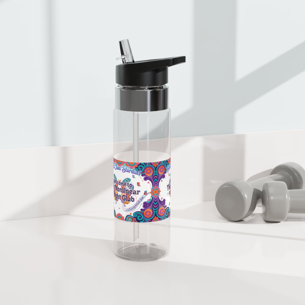 20oz Tritan Sport Bottle — 'Welcome to The Nonlinear Flight Club' Colorful Retro Variant