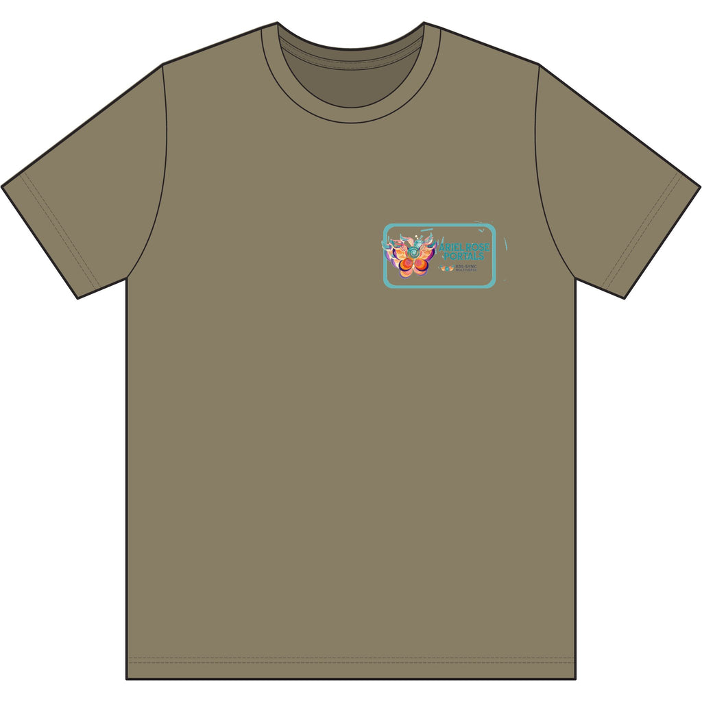 T-shirt vintage Flutter Triblend con grafica farfalla e bruco - Maglietta con illustrazione di insetti carini