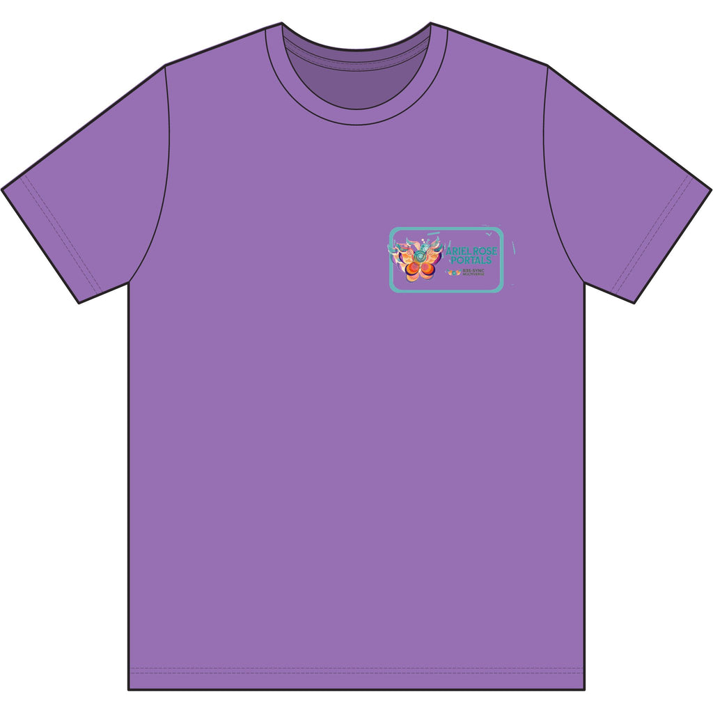 T-shirt vintage Flutter Triblend con grafica farfalla e bruco - Maglietta con illustrazione di insetti carini