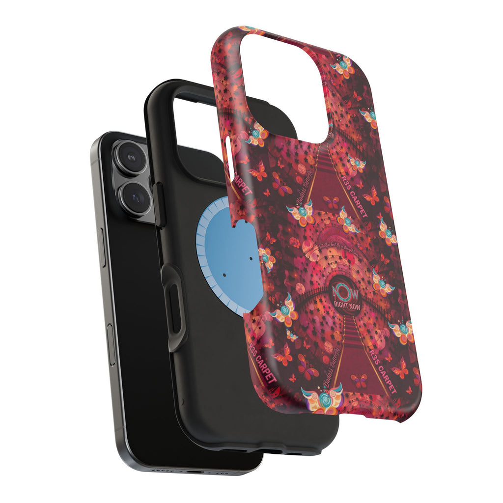 R3S-Carpet Worthy Magnetic Impact-Resistant Phone Case – Butterfly Kaleidoscope Now First-Class Stardust Collection