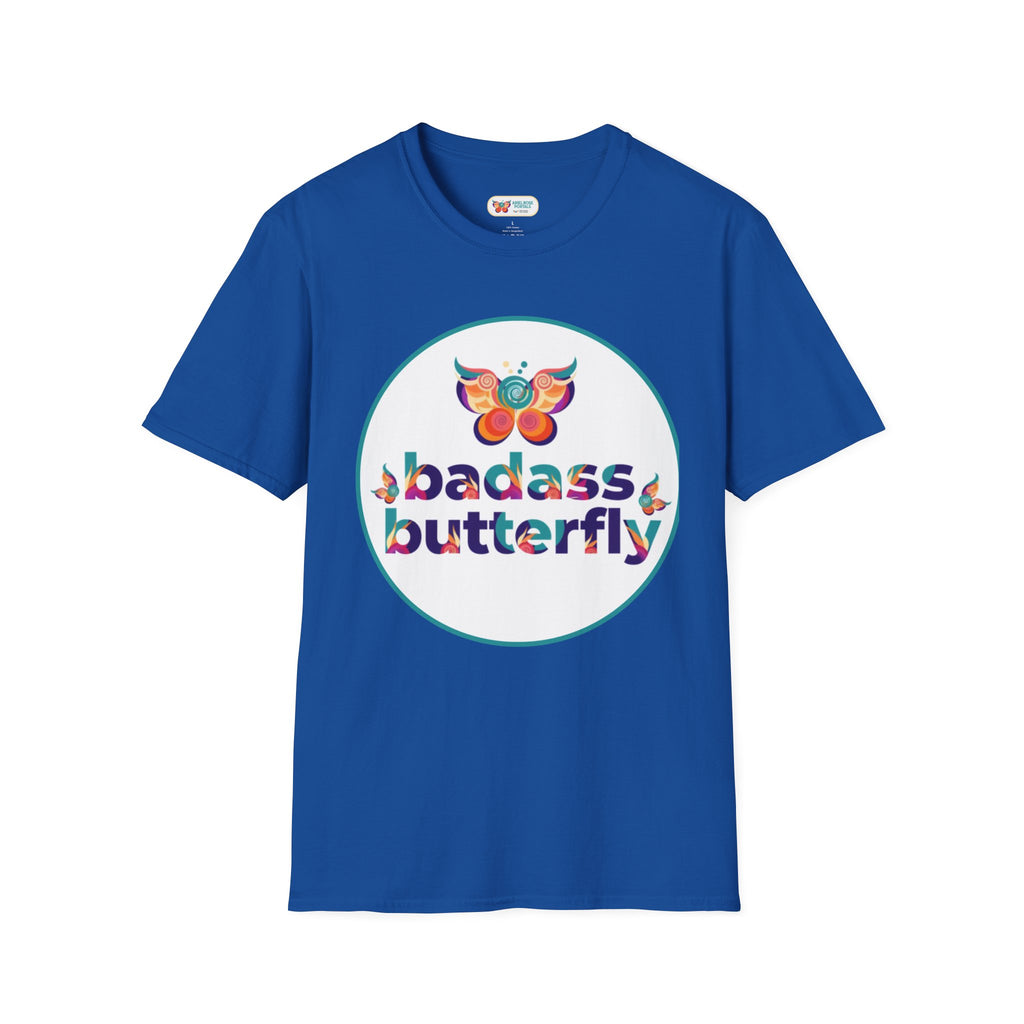 Maglietta "Badass Butterfly Sticker" — Ariel Rose Portals Variant in Stile Sticker