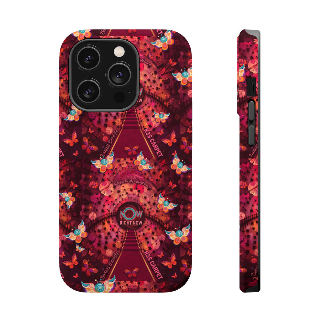 R3S-Carpet Worthy Magnetic Impact-Resistant Phone Case – Butterfly Kaleidoscope Now First-Class Stardust Collection