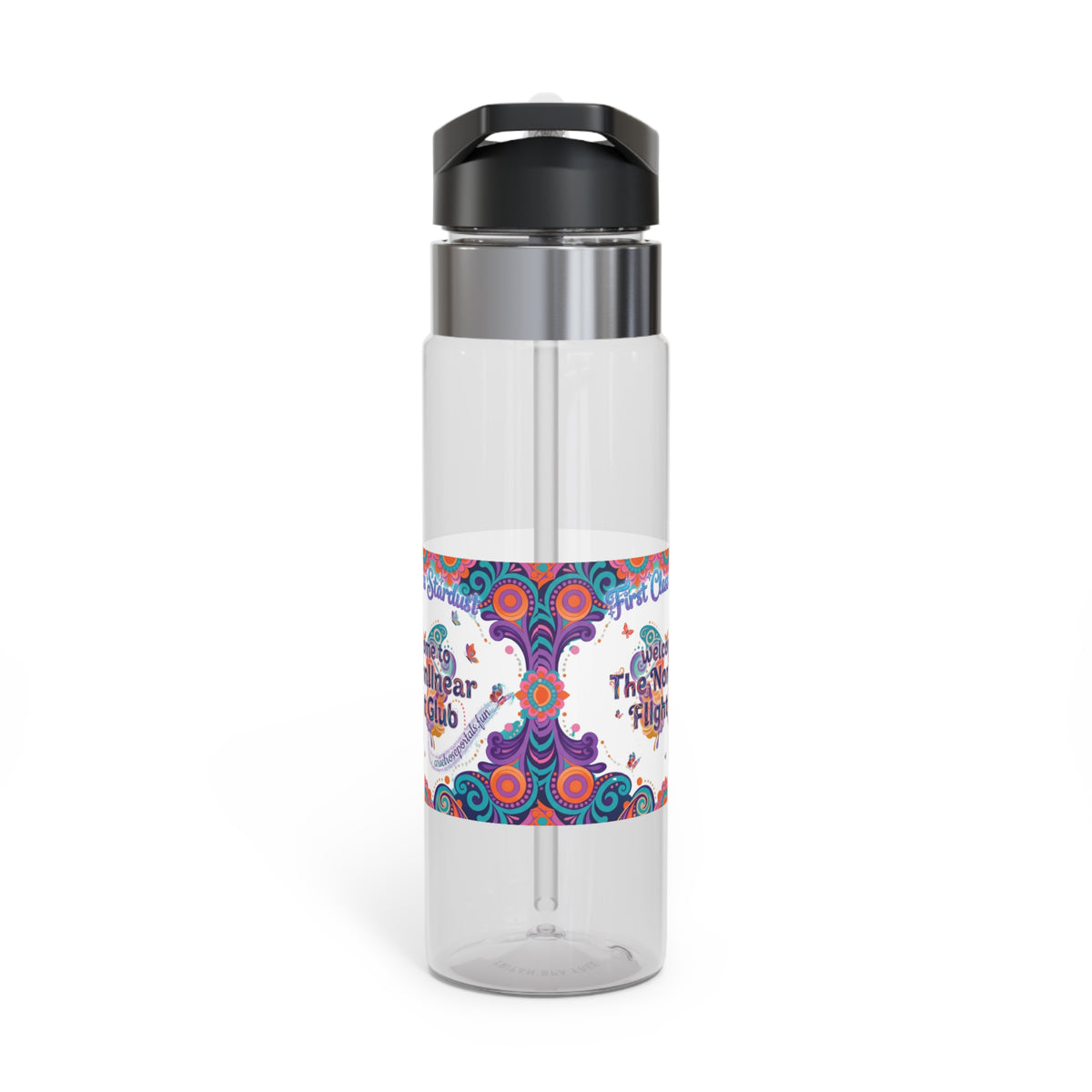20oz Tritan Sport Bottle — 'Welcome to The Nonlinear Flight Club' Colorful Retro Variant