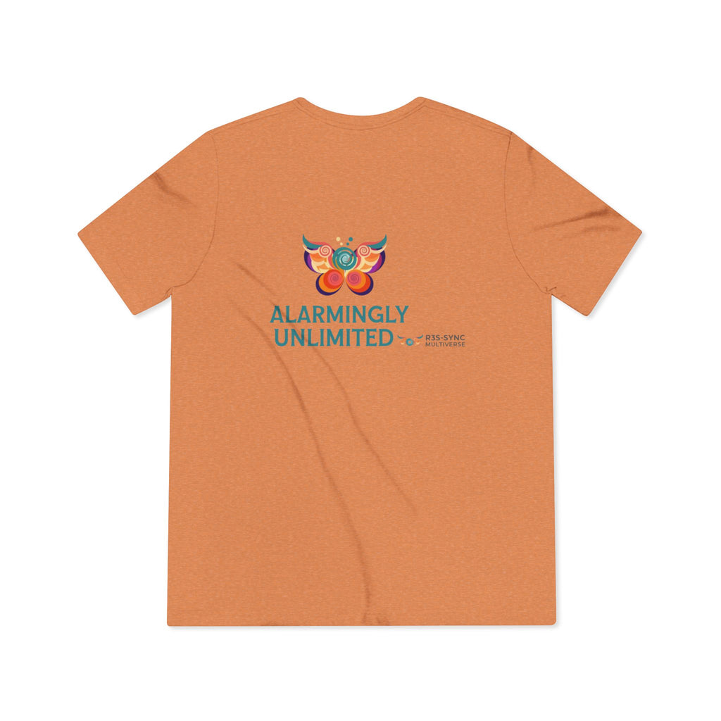 T-shirt Vintage Morbida TriBlend "Allarmantemente Illimitato Farfalla & Bruco" — Simpatica Maglietta Grafica Trasformazione