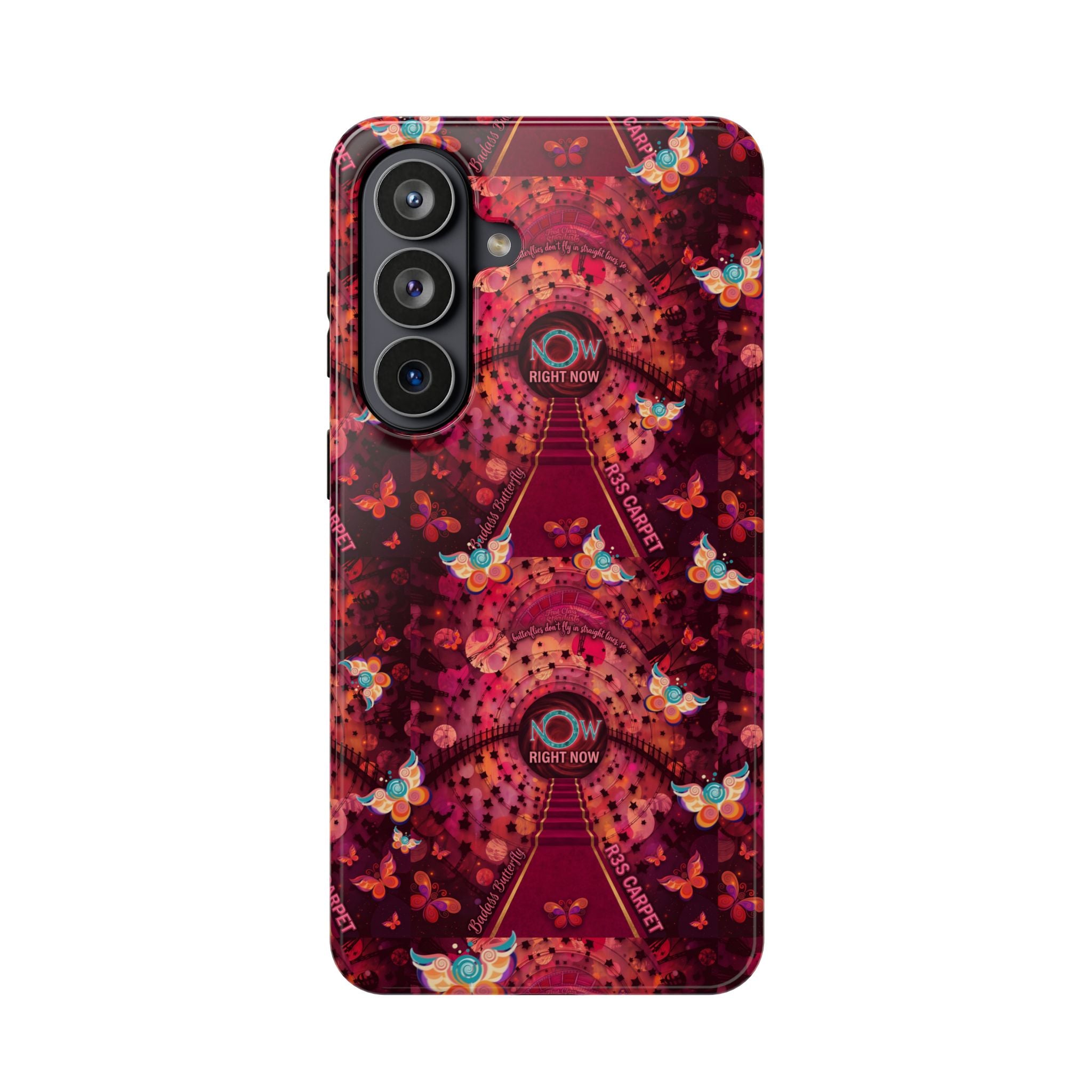 R3S-Carpet Worthy Magnetic Impact-Resistant Phone Case – Butterfly Kaleidoscope Now First-Class Stardust Collection
