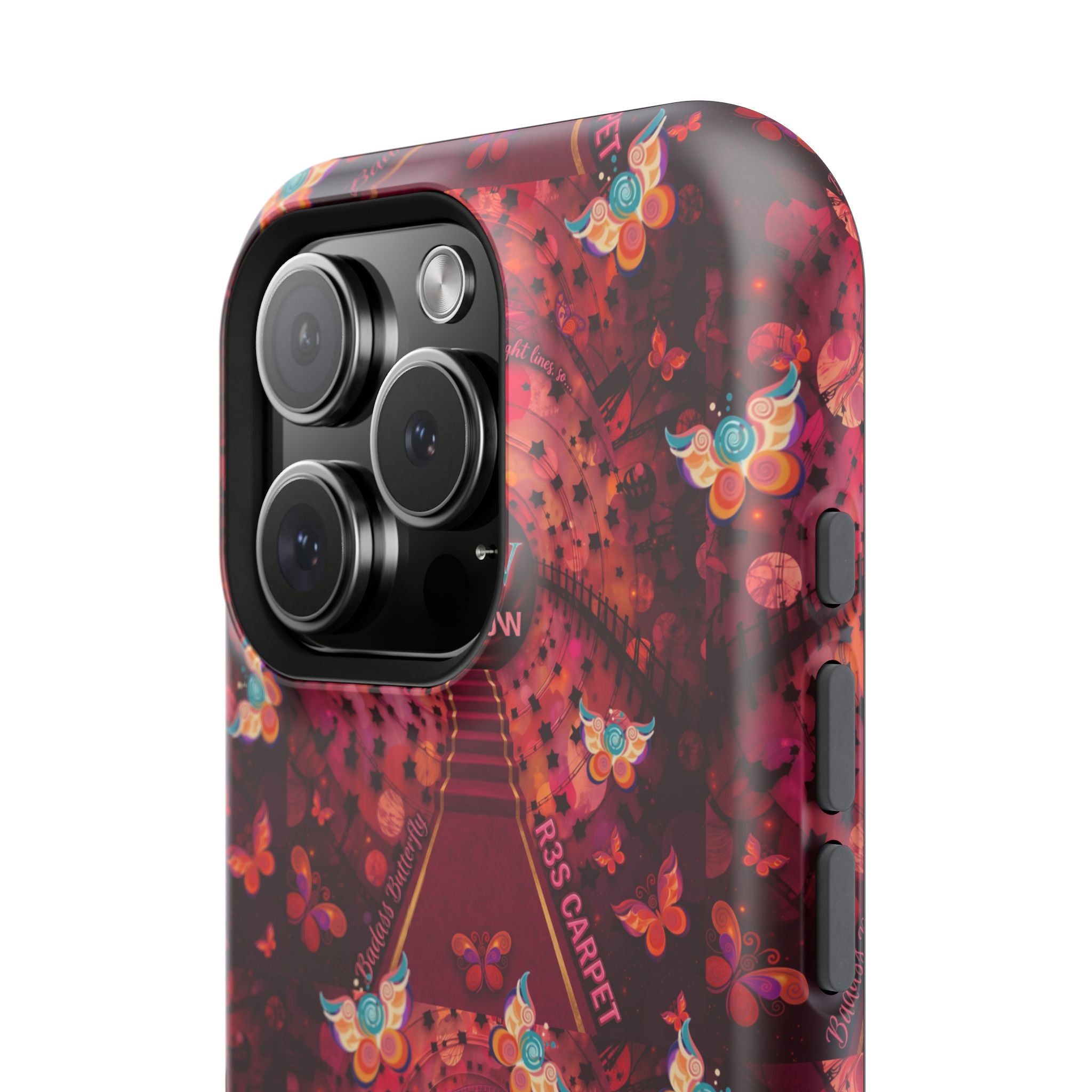 R3S-Carpet Worthy Magnetic Impact-Resistant Phone Case – Butterfly Kaleidoscope Now First-Class Stardust Collection