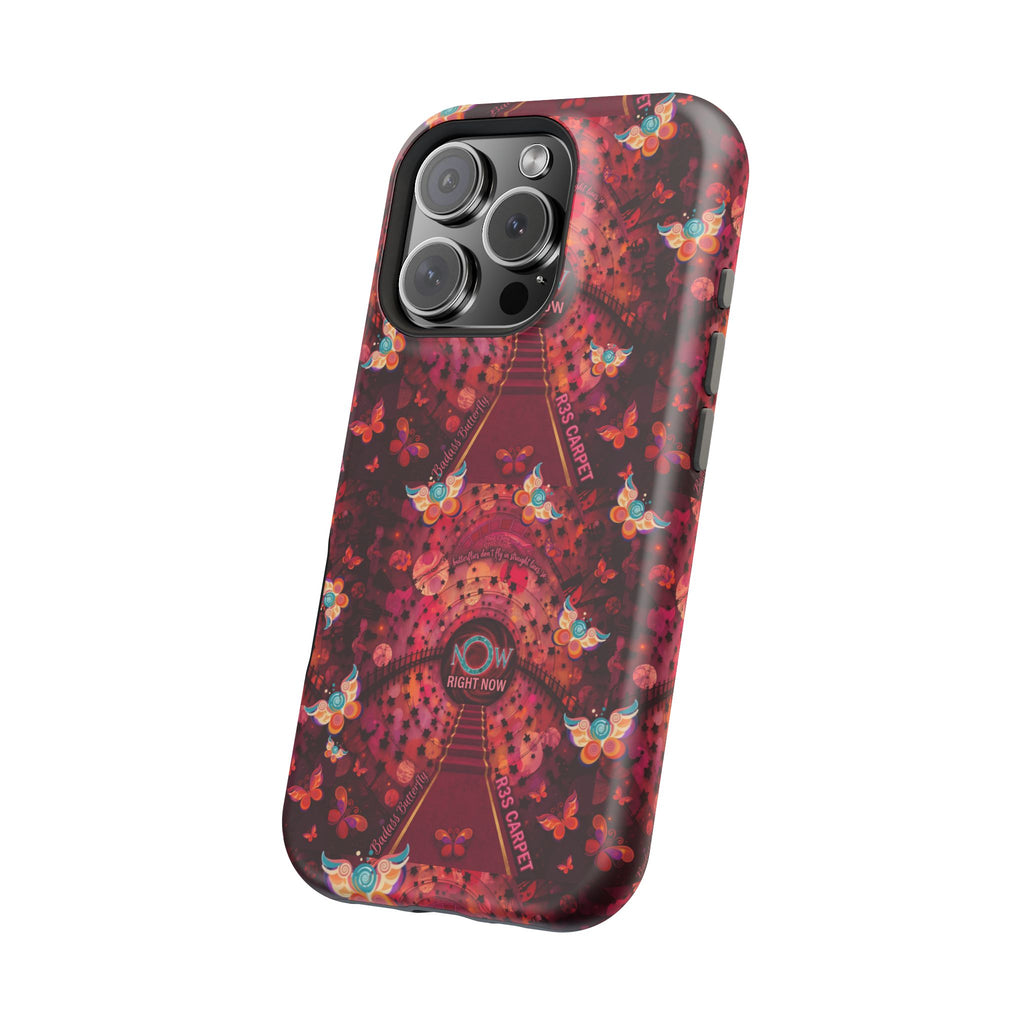 R3S-Carpet Worthy Magnetic Impact-Resistant Phone Case – Butterfly Kaleidoscope Now First-Class Stardust Collection