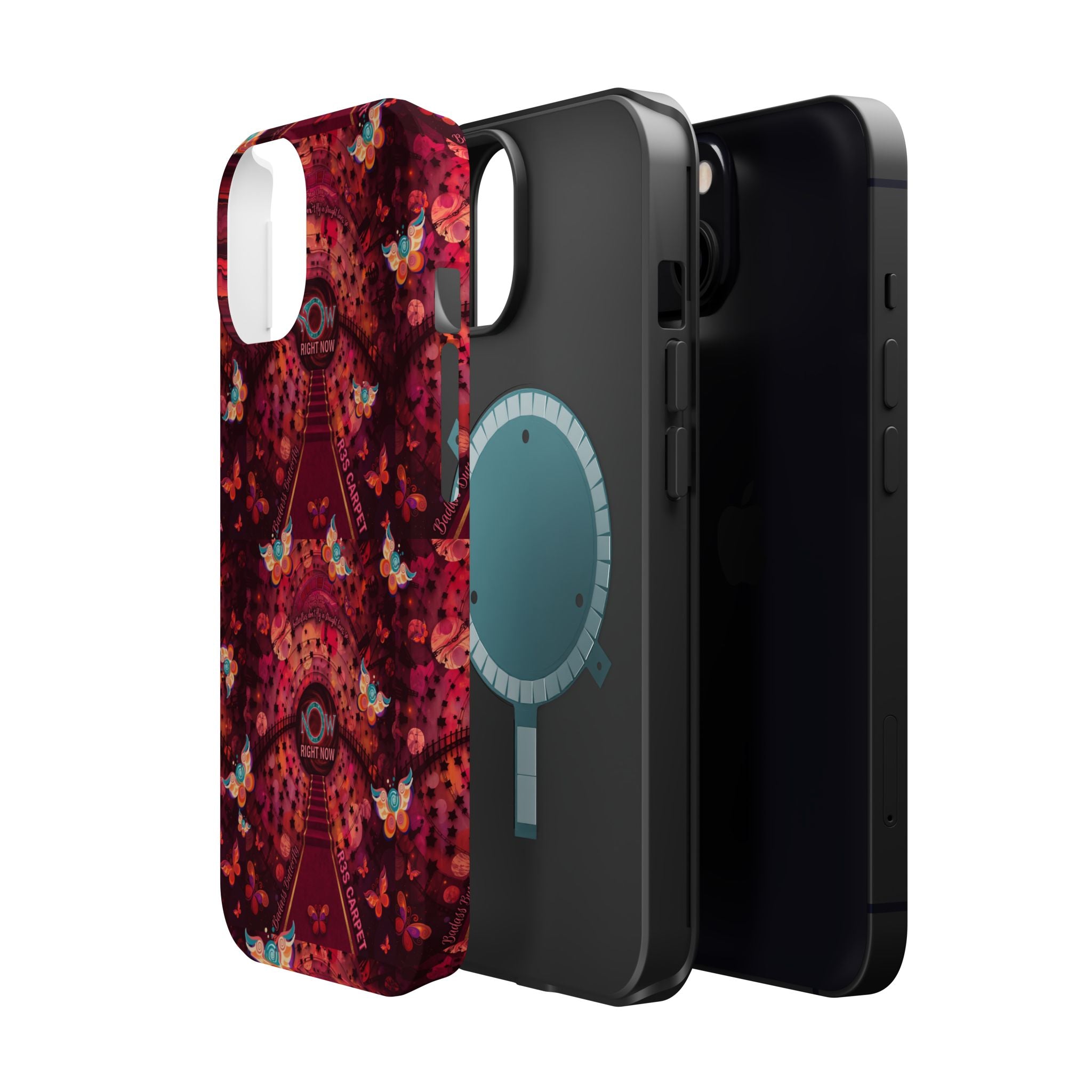 R3S-Carpet Worthy Magnetic Impact-Resistant Phone Case – Butterfly Kaleidoscope Now First-Class Stardust Collection