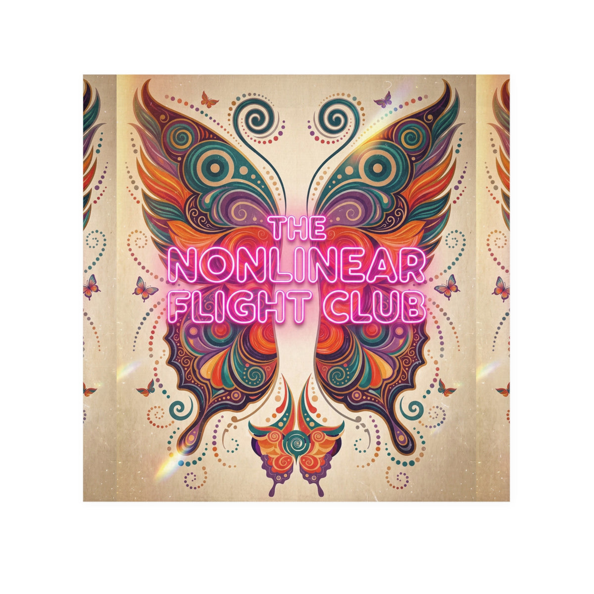 The Nonlinear Flight Club Butterfly Face Towel