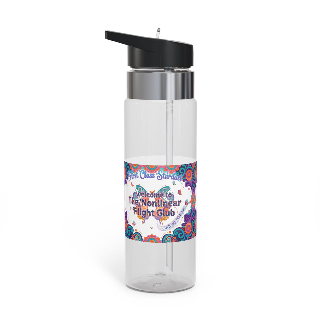 20oz Tritan Sport Bottle — 'Welcome to The Nonlinear Flight Club' Colorful Retro Variant