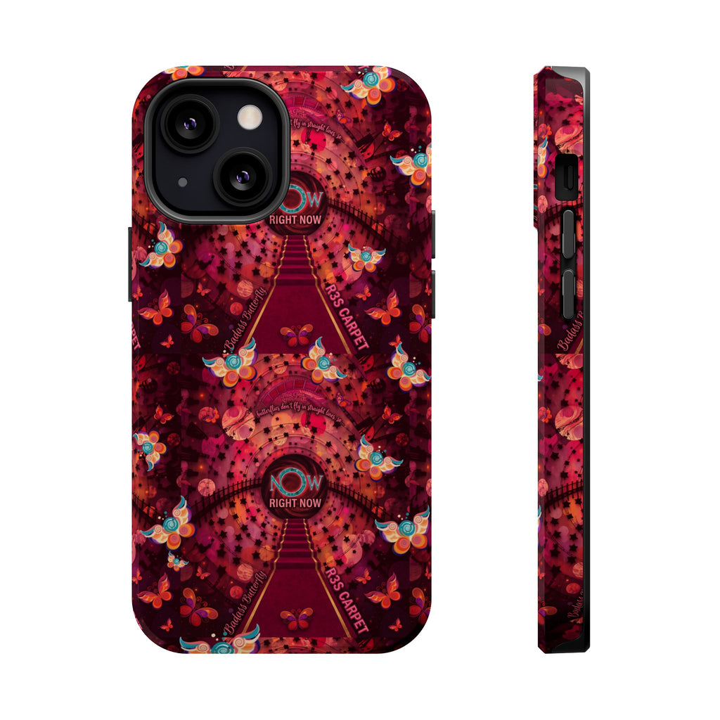 R3S-Carpet Worthy Magnetic Impact-Resistant Phone Case – Butterfly Kaleidoscope Now First-Class Stardust Collection