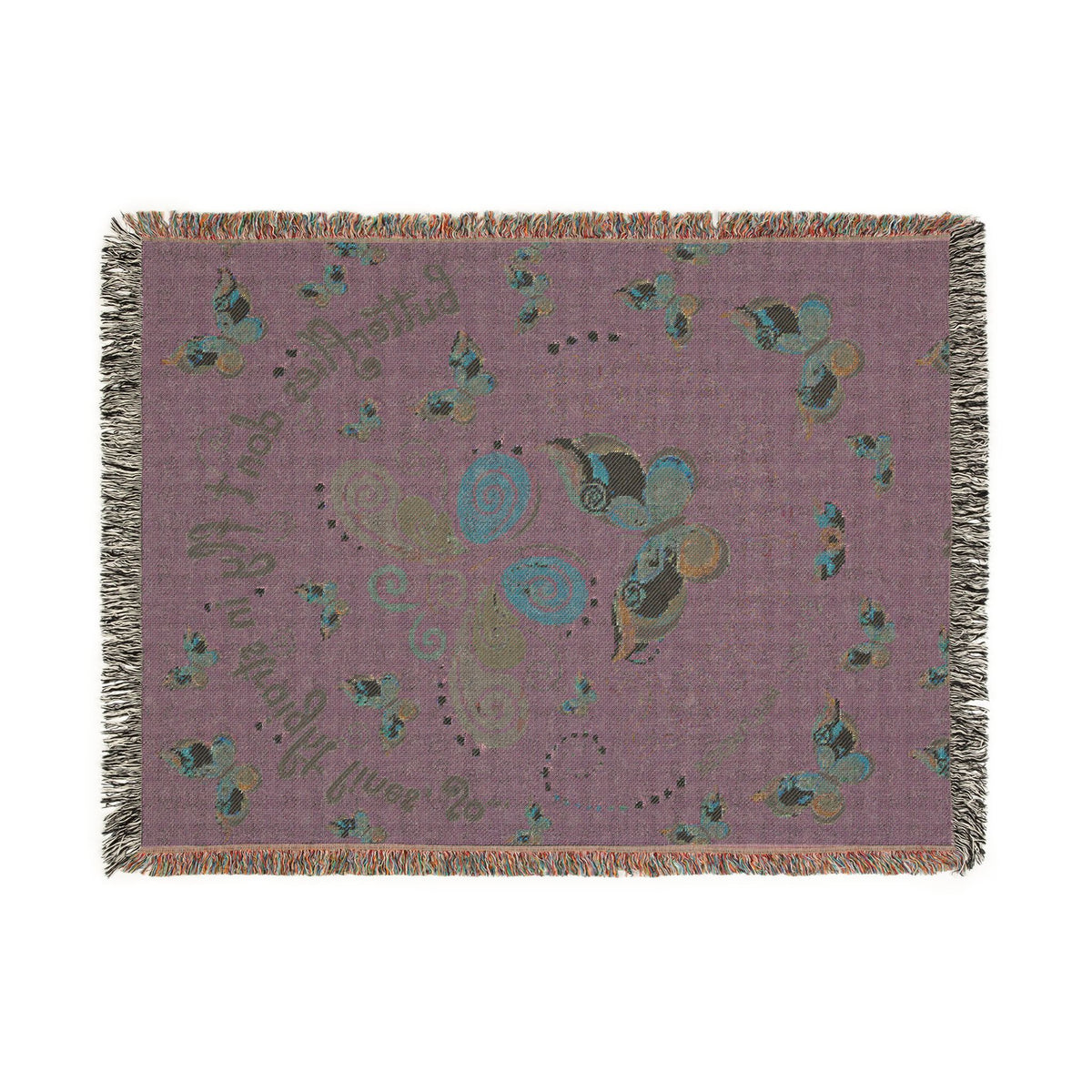 First Class Stardust Butterfly Woven Blanket — Throw for Living Room & Bedroom