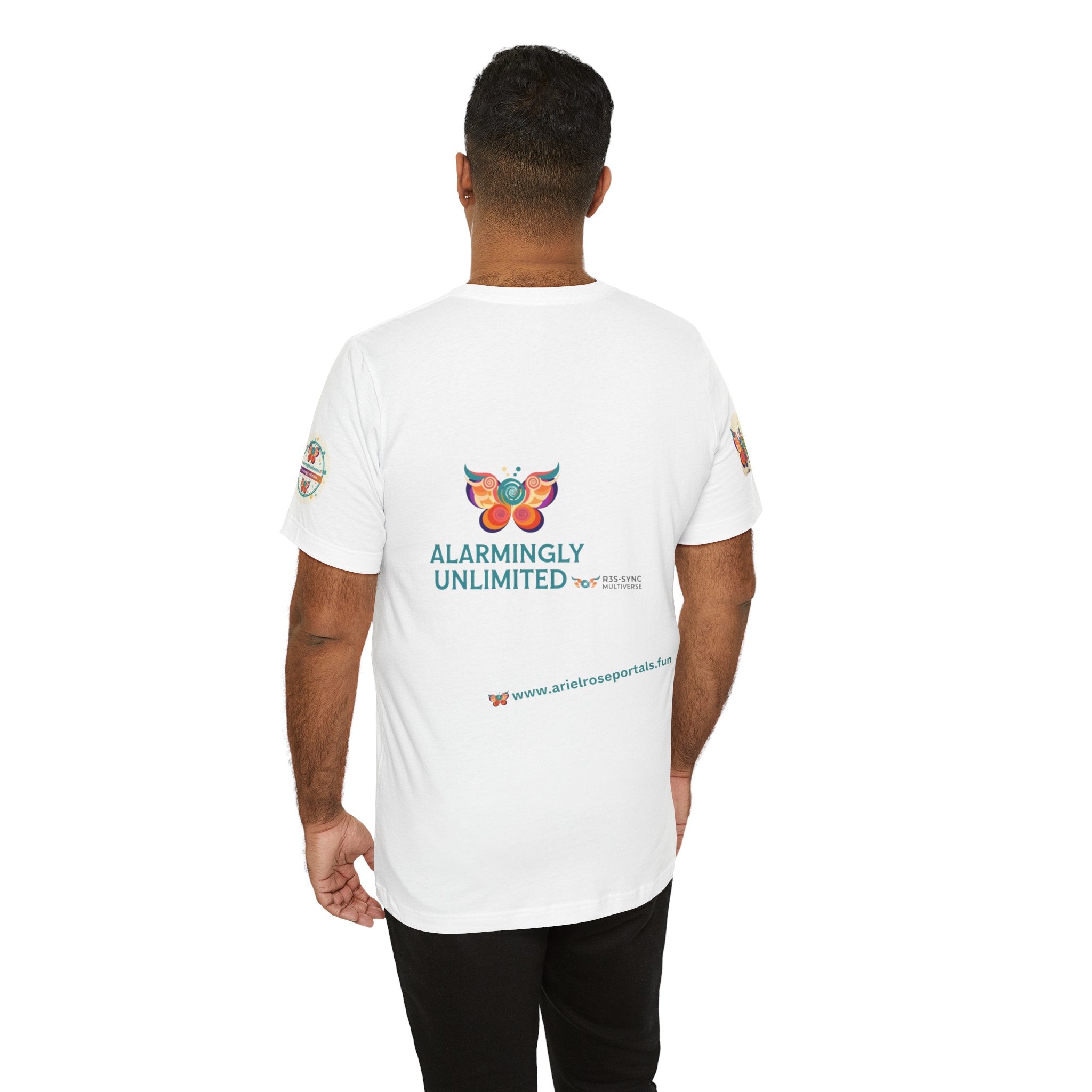 Alarmingly Unlimited Butterfly Tee — Playful Caterpillar & Butterfly Cartoon T-Shirt