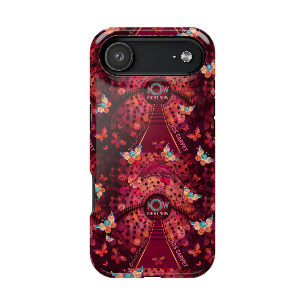 R3S-Carpet Worthy Magnetic Impact-Resistant Phone Case – Butterfly Kaleidoscope Now First-Class Stardust Collection
