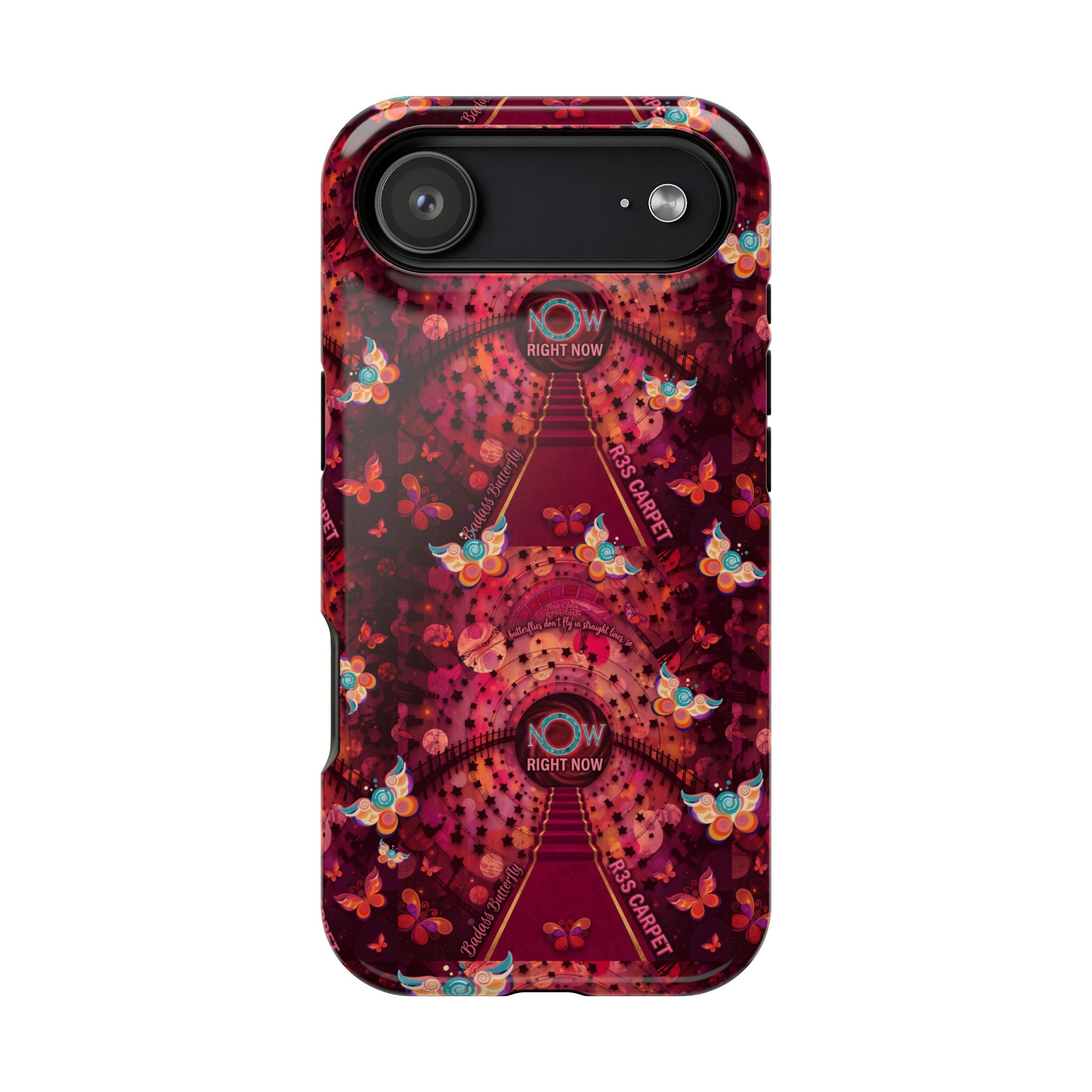 R3S-Carpet Worthy Magnetic Impact-Resistant Phone Case – Butterfly Kaleidoscope Now First-Class Stardust Collection