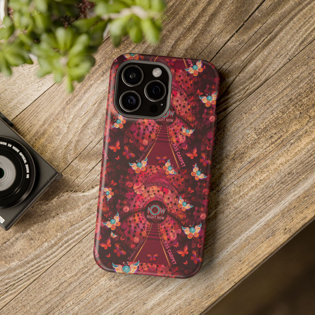 R3S-Carpet Worthy Magnetic Impact-Resistant Phone Case – Butterfly Kaleidoscope Now First-Class Stardust Collection