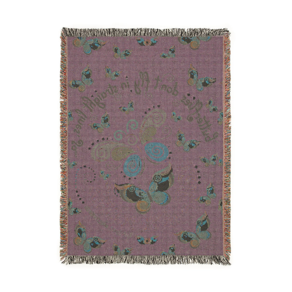 First Class Stardust Butterfly Woven Blanket — Throw for Living Room & Bedroom