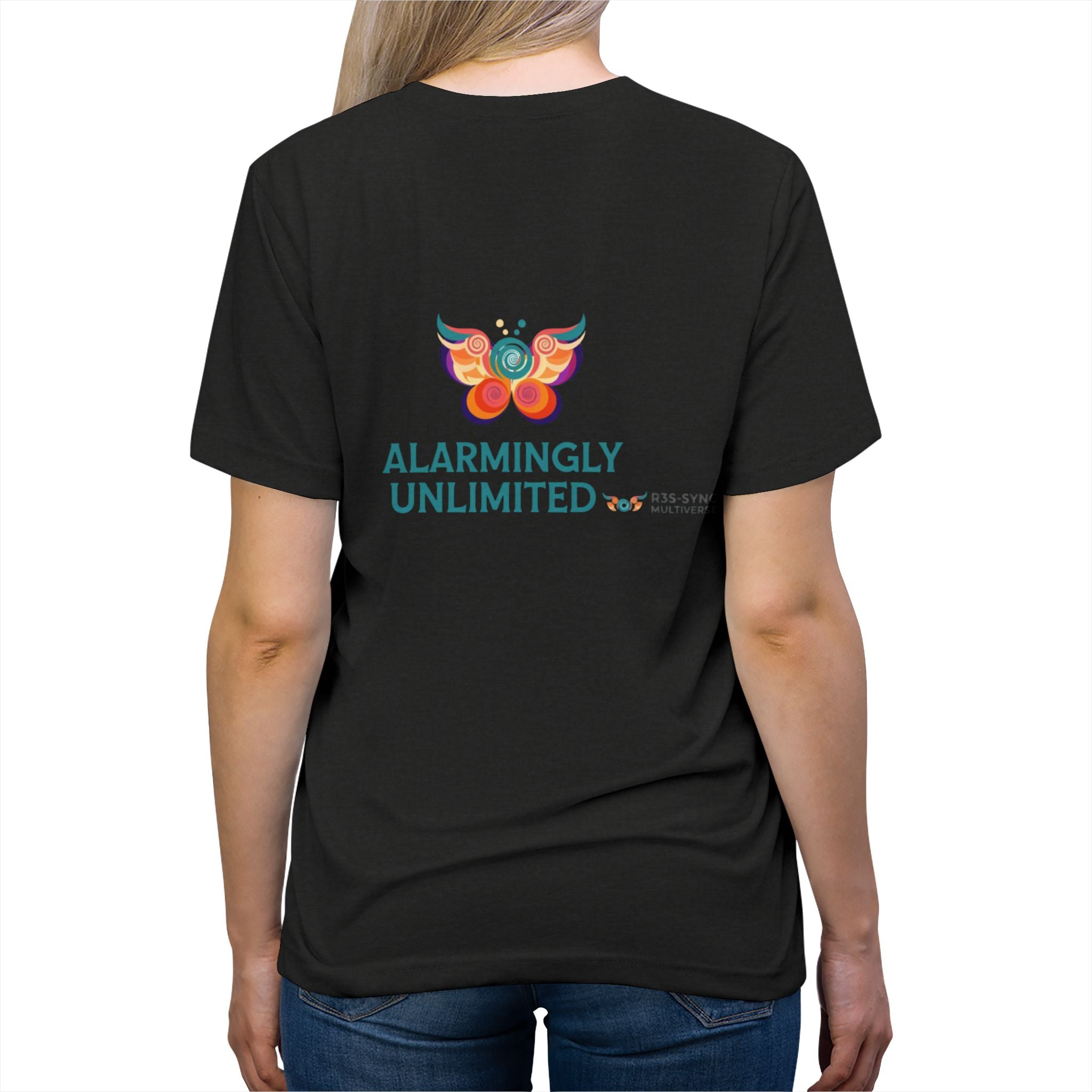 T-shirt Vintage Morbida TriBlend "Allarmantemente Illimitato Farfalla & Bruco" — Simpatica Maglietta Grafica Trasformazione
