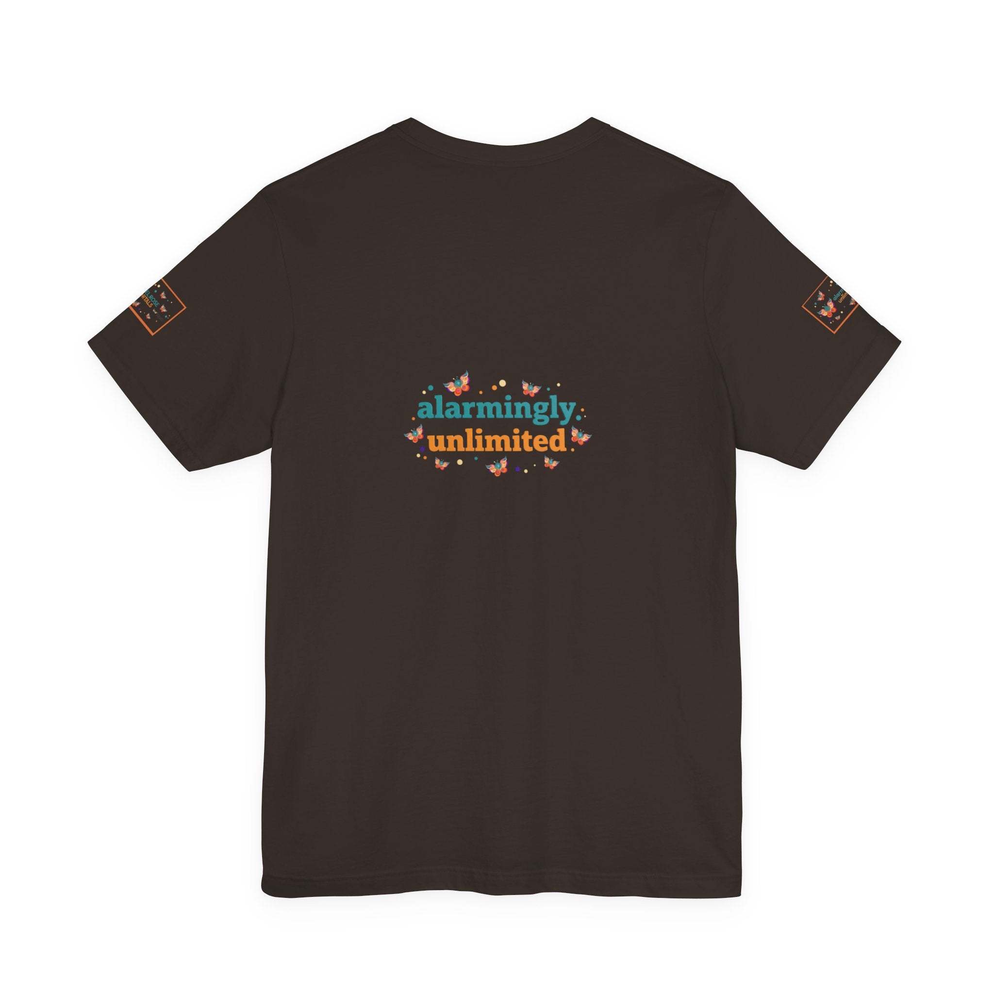 Allarmante T-Shirt Unlimited Tee Flip Variant — Maglietta Grafica Stravagante Farfalla e Bruco