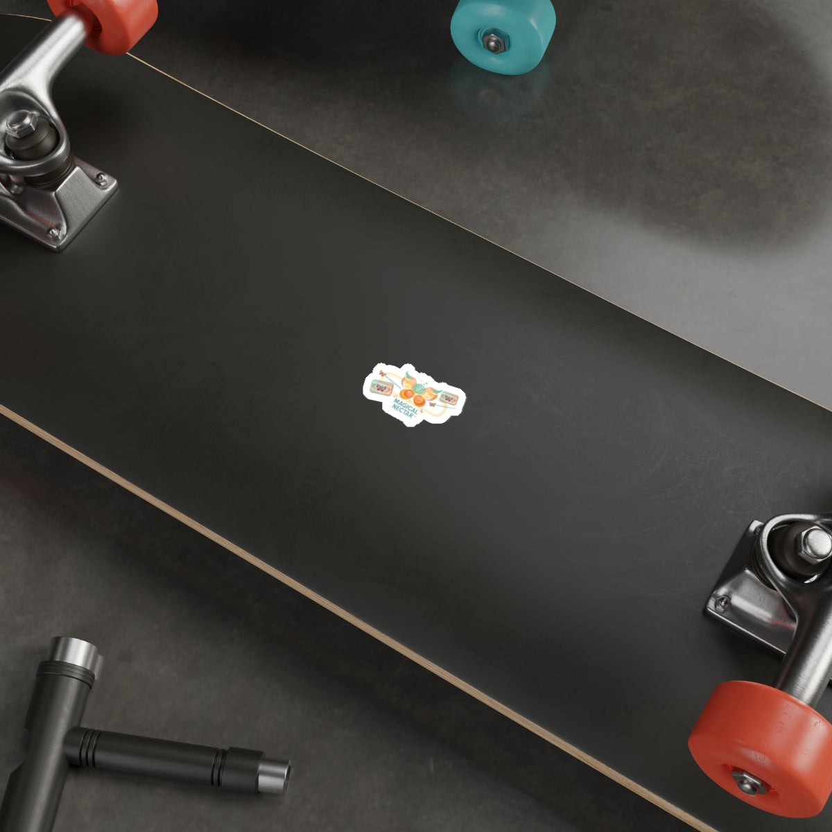 Magical Nectar Die-Cut Sticker — Colorful Butterfly & Honeycomb Design