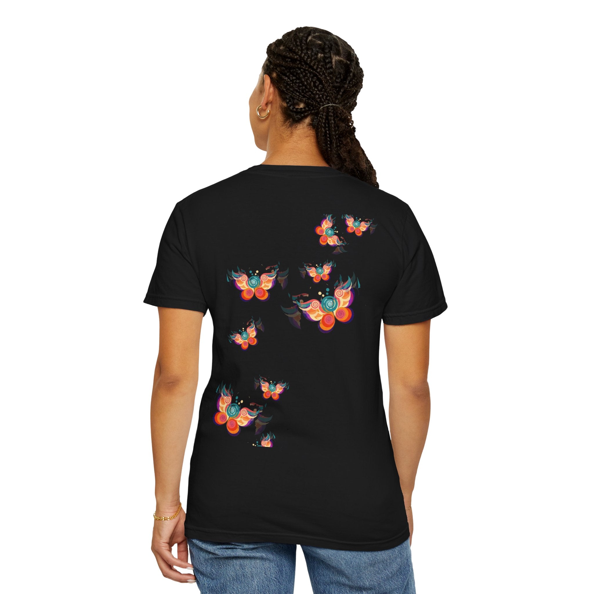 Butterflies Don’t Fly in Straight Lines T-Shirt — Whimsical Butterfly Graphic Tee