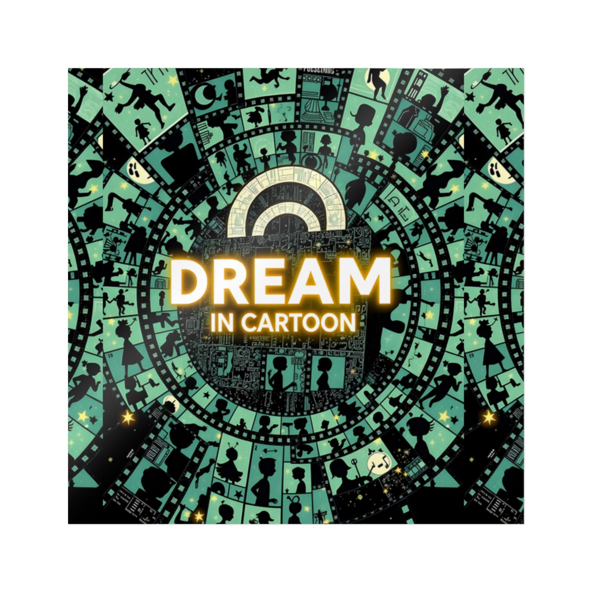 Dream in Cartoon sticker | Die-Cut Sticker