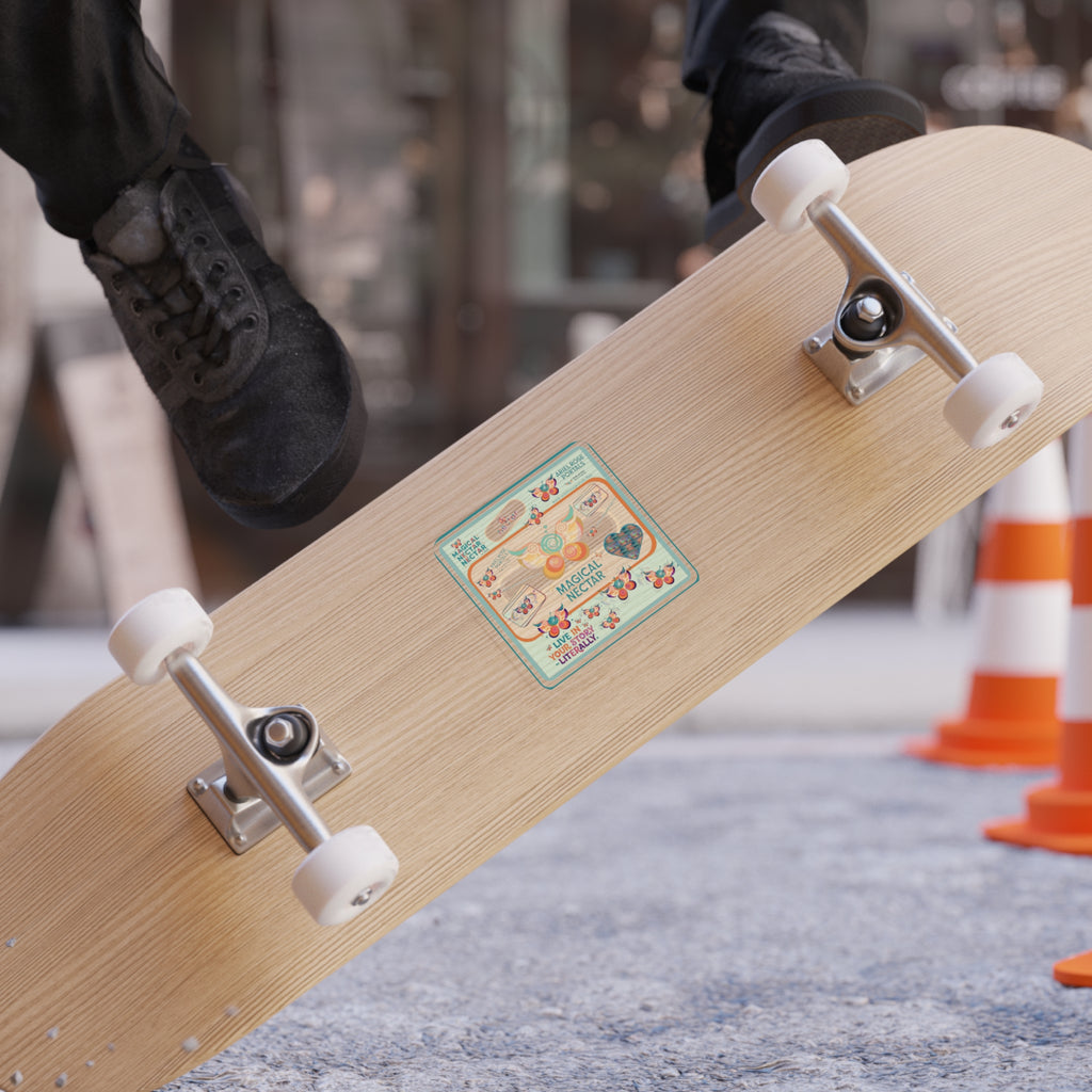 Magical Nectar Transparent Outdoor Sticker (Square) — "Live in Your Story Literally"