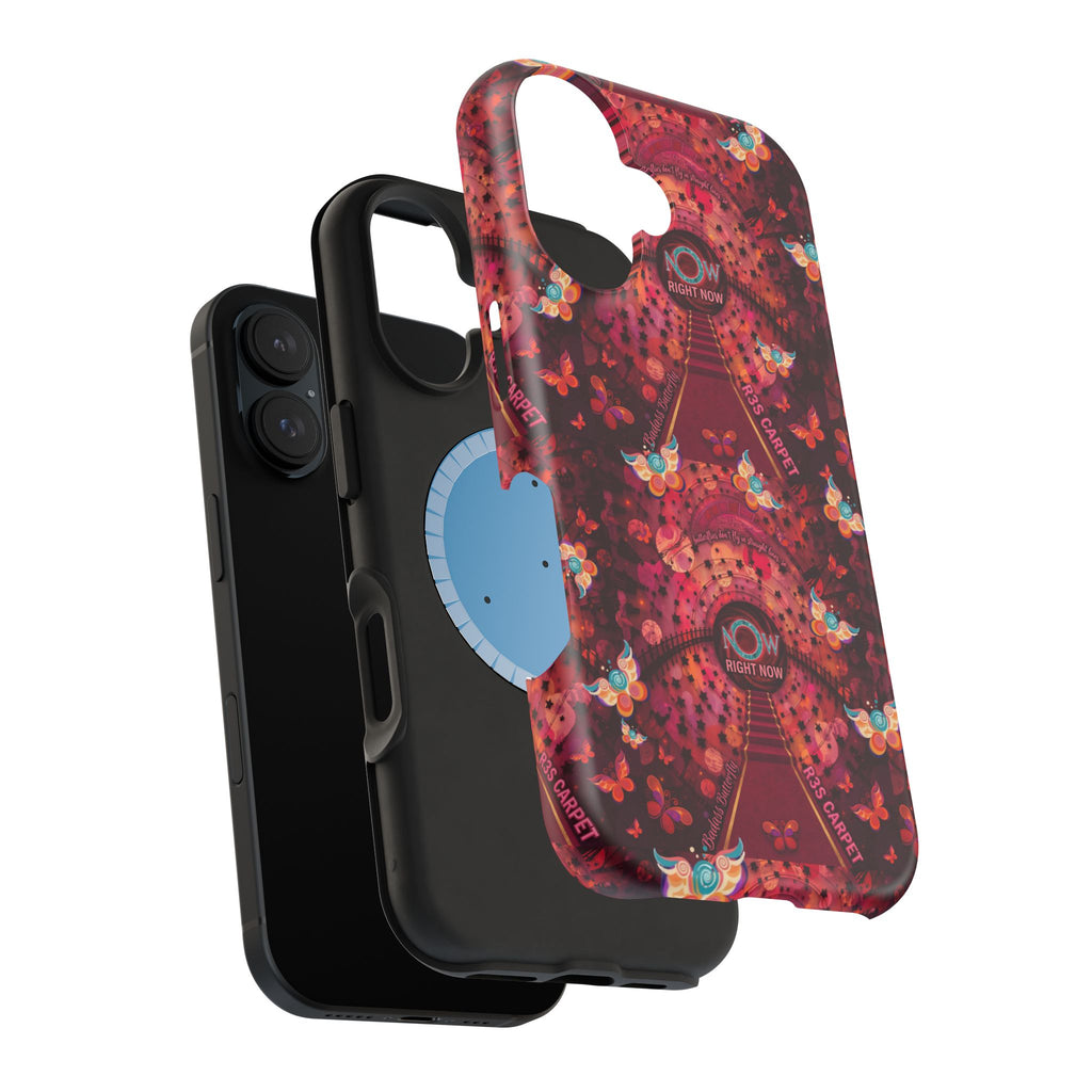 R3S-Carpet Worthy Magnetic Impact-Resistant Phone Case – Butterfly Kaleidoscope Now First-Class Stardust Collection