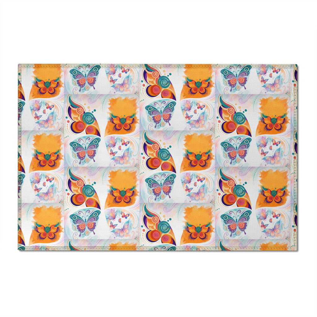 Butterfly & Swirl First Class Stardust Magical Portal Rug™️ - Washable Chenille Varianf
