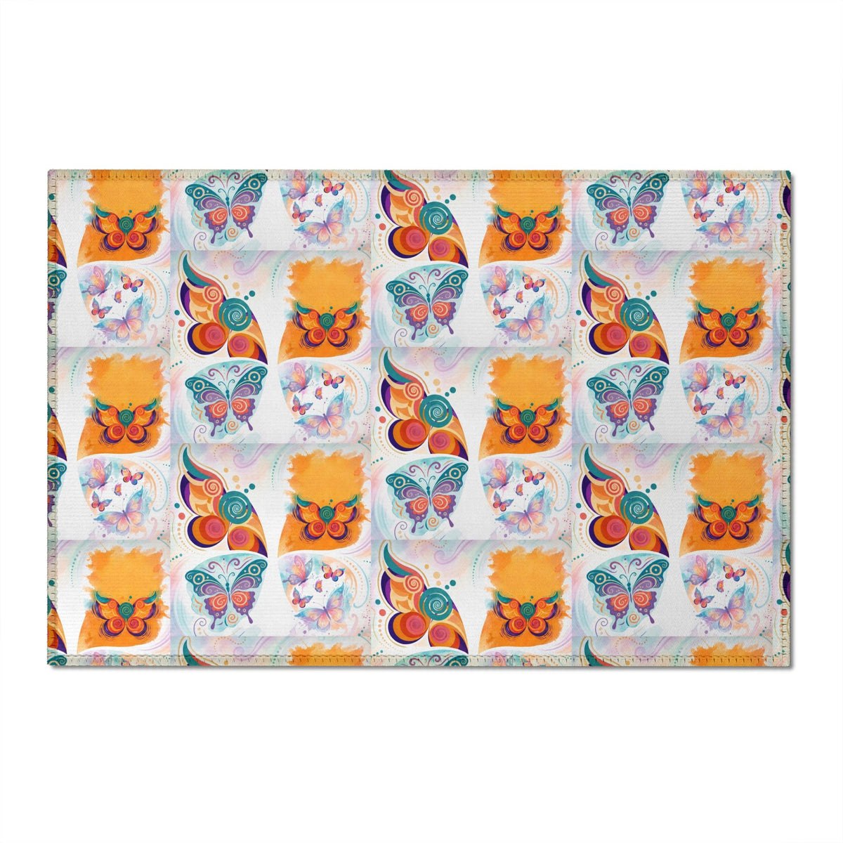 Butterfly & Swirl First Class Stardust Magical Portal Rug™️ - Washable Chenille Varianf