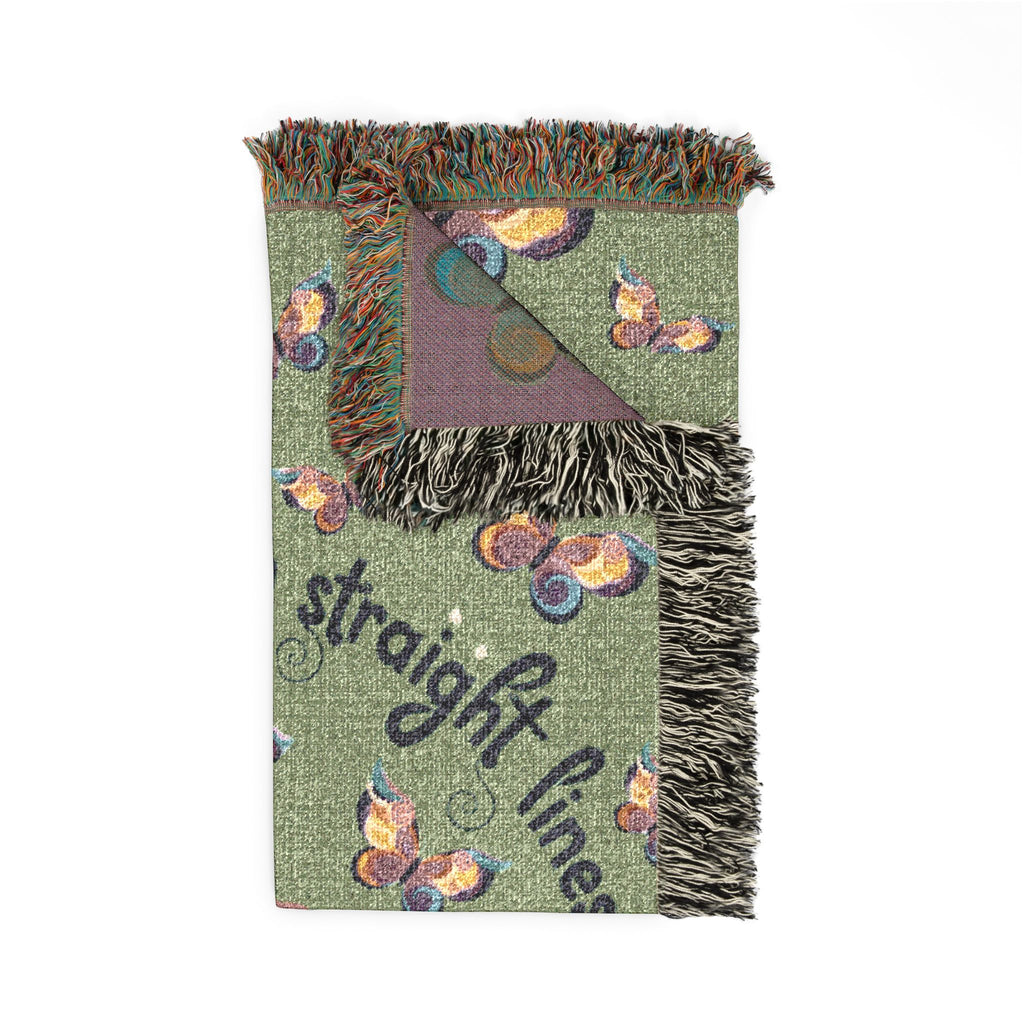 First Class Stardust Butterfly Woven Blanket — Throw for Living Room & Bedroom