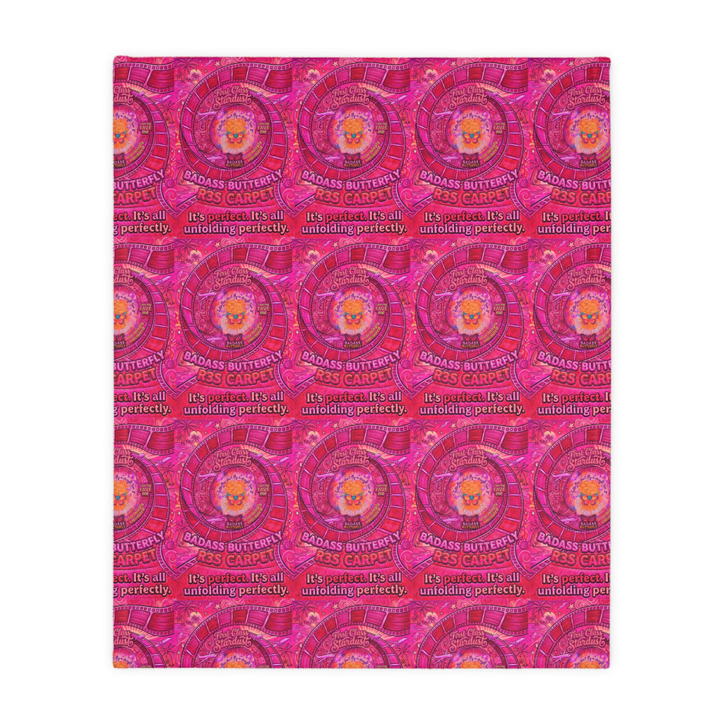 Badass Butterfly R3s-Carpet Pink Velveteen Blanket — "It's perfect. It's all unfolding perfectly."