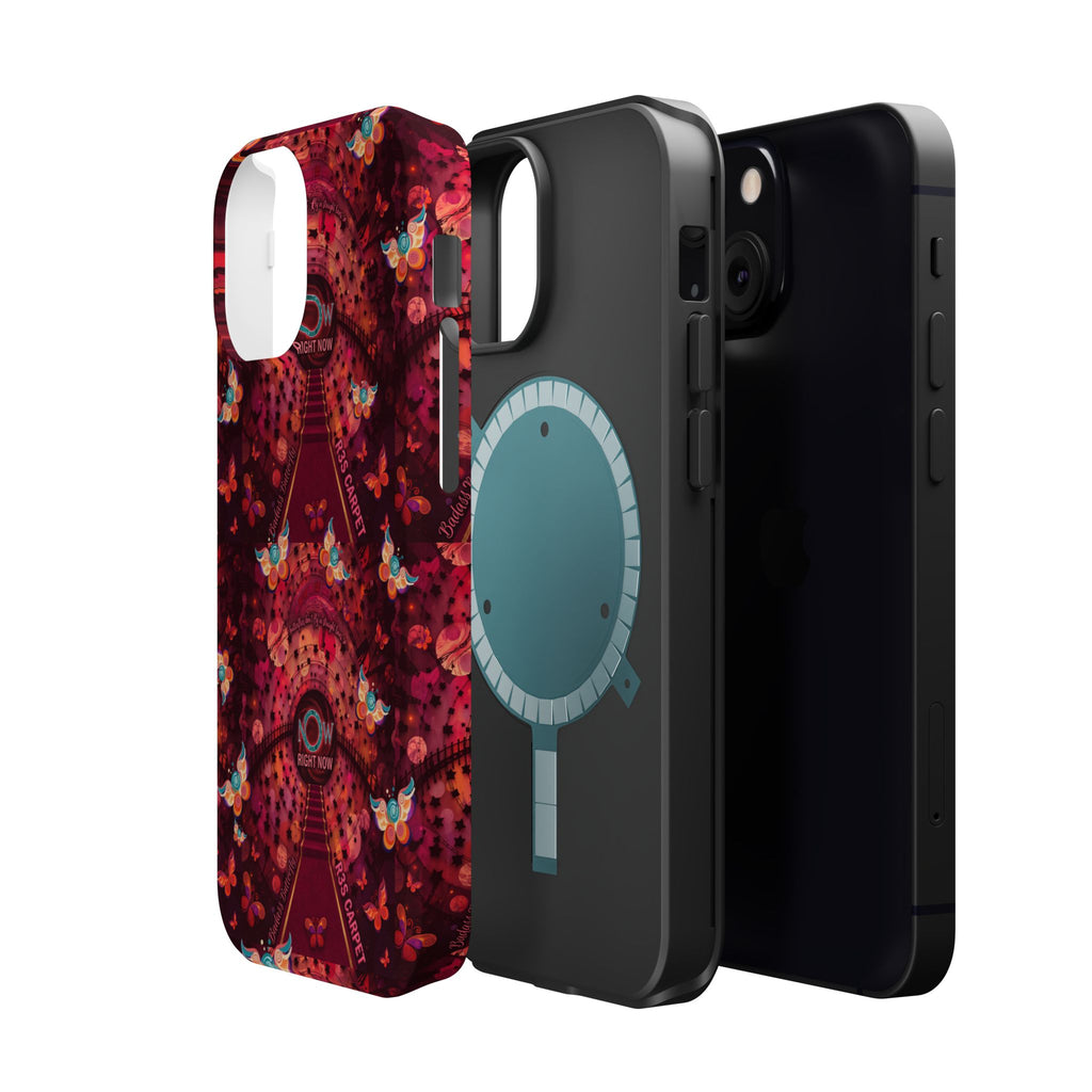 R3S-Carpet Worthy Magnetic Impact-Resistant Phone Case – Butterfly Kaleidoscope Now First-Class Stardust Collection