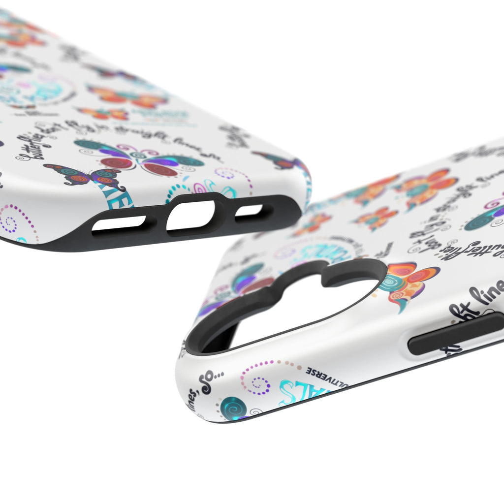 Butterfly Pattern Magnetic Phone Case — "How Butterflies Fly" Ariel Rose Portals Design