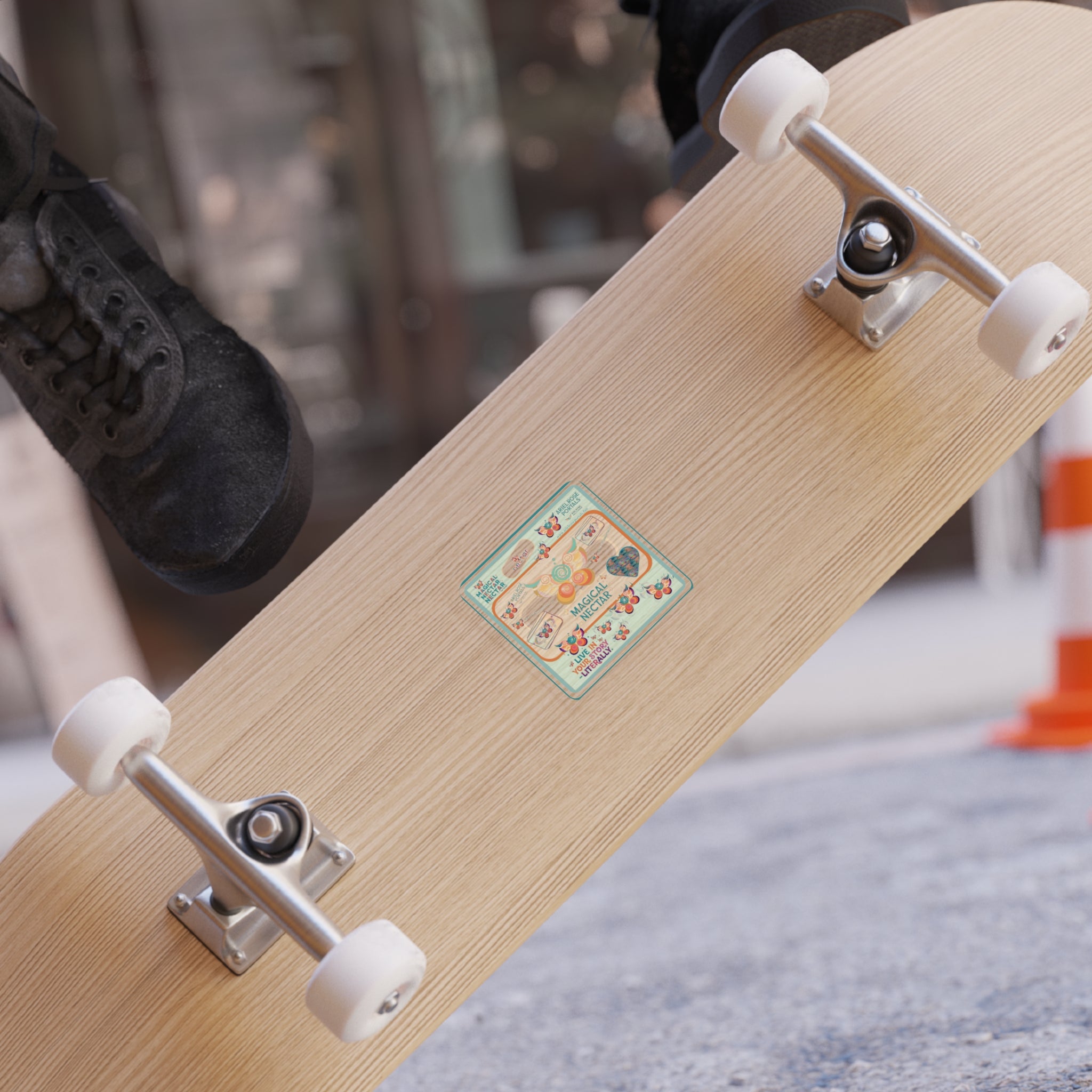 Magical Nectar Transparent Outdoor Sticker (Square) — "Live in Your Story Literally"