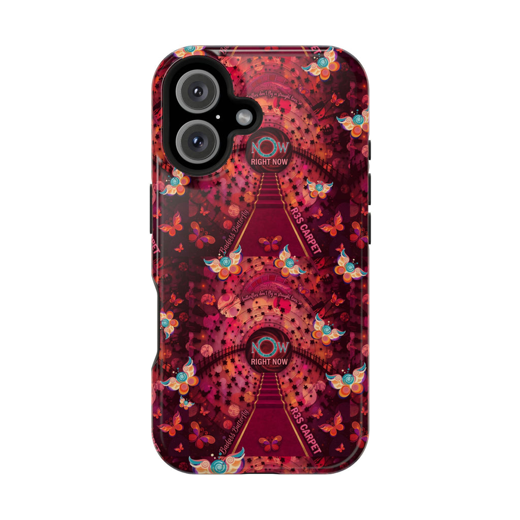 R3S-Carpet Worthy Magnetic Impact-Resistant Phone Case – Butterfly Kaleidoscope Now First-Class Stardust Collection