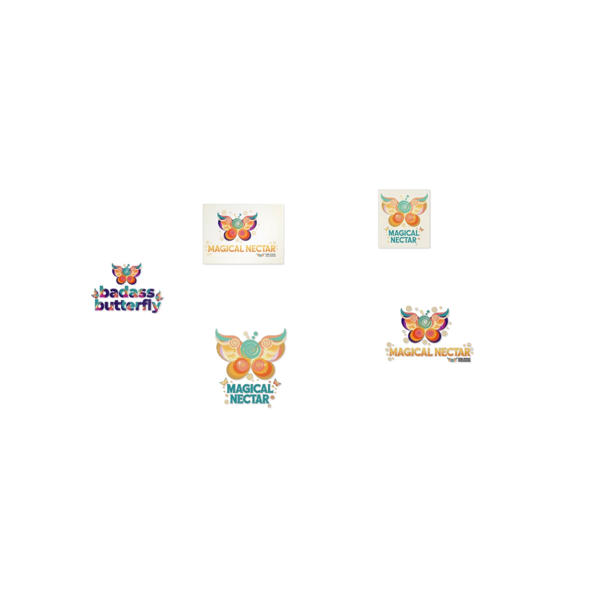 Divine Nectar Butterfly Sticker Pack — Adesivi permanenti fustellati DTF decorativi impermeabili per esterni (Live in Your Story)