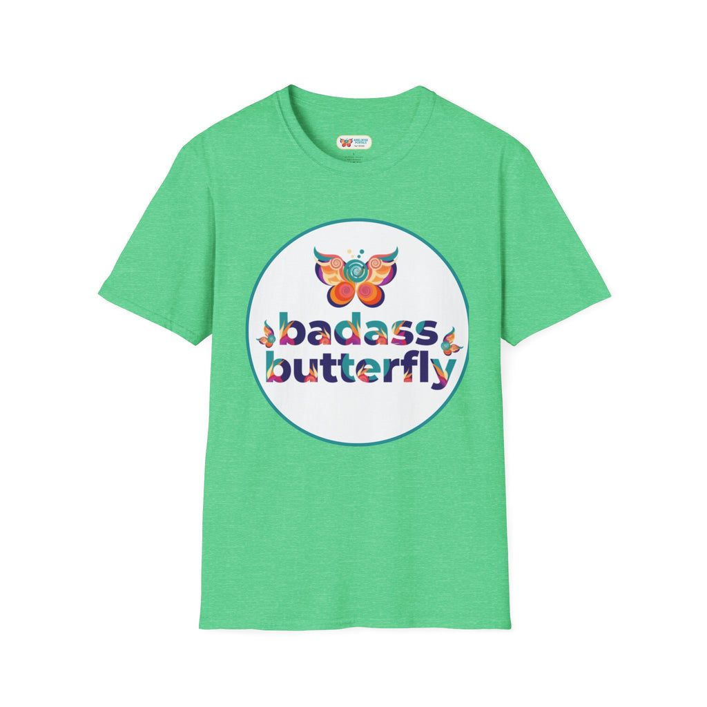 Maglietta "Badass Butterfly Sticker" — Ariel Rose Portals Variant in Stile Sticker