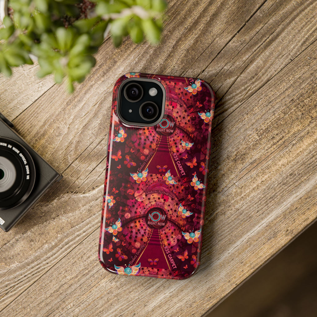 R3S-Carpet Worthy Magnetic Impact-Resistant Phone Case – Butterfly Kaleidoscope Now First-Class Stardust Collection