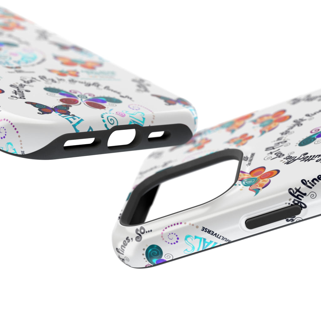 Butterfly Pattern Magnetic Phone Case — "How Butterflies Fly" Ariel Rose Portals Design