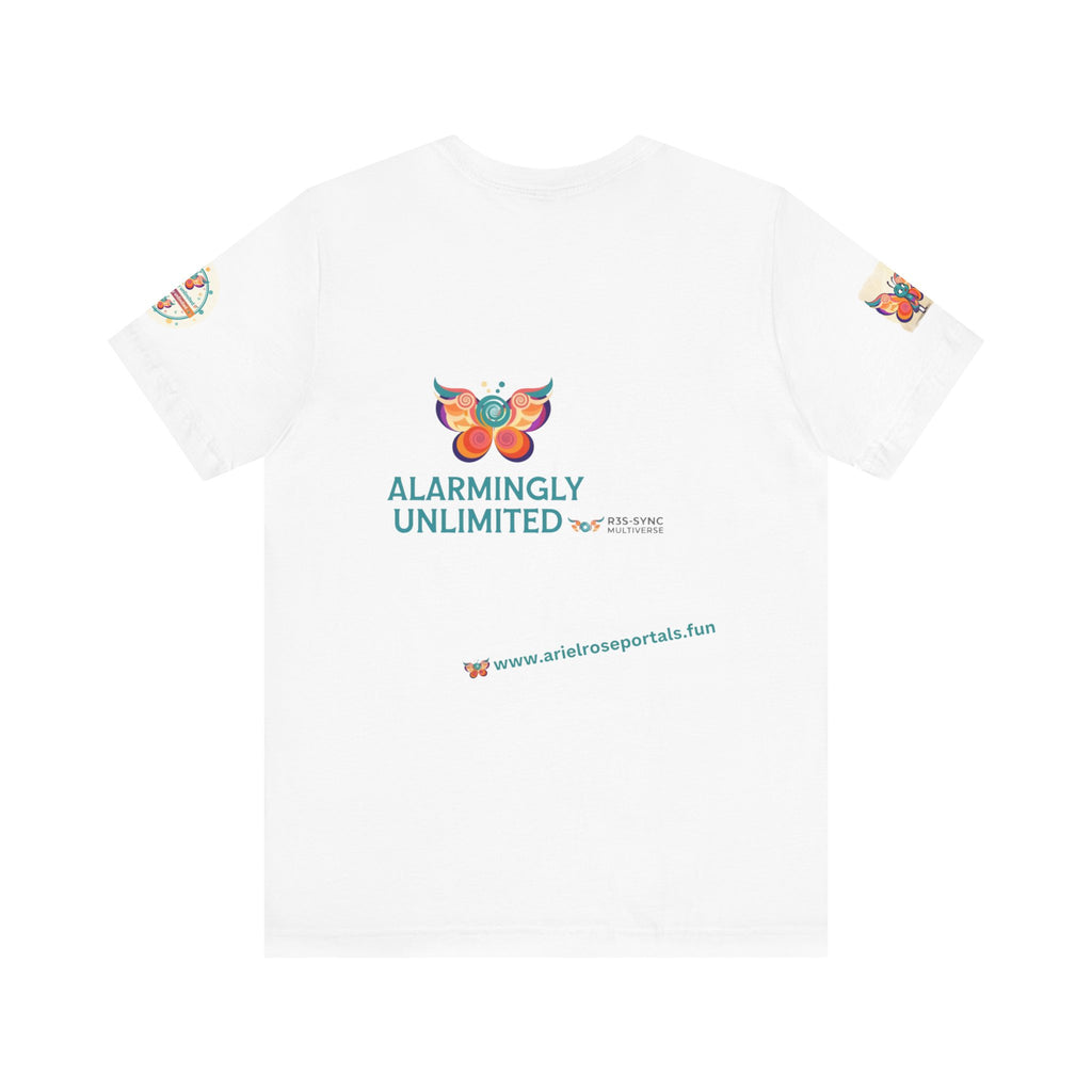 Alarmingly Unlimited Butterfly Tee — Playful Caterpillar & Butterfly Cartoon T-Shirt