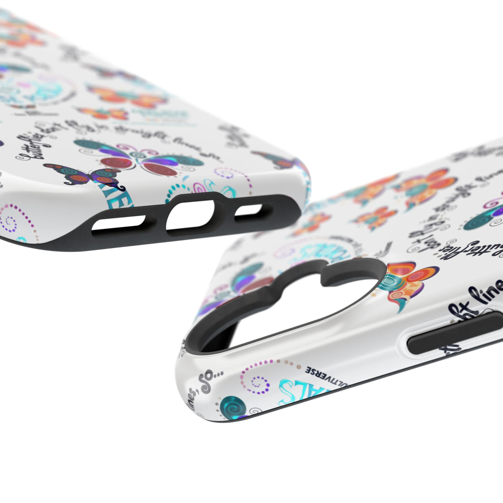 Butterfly Pattern Magnetic Phone Case — "How Butterflies Fly" Ariel Rose Portals Design
