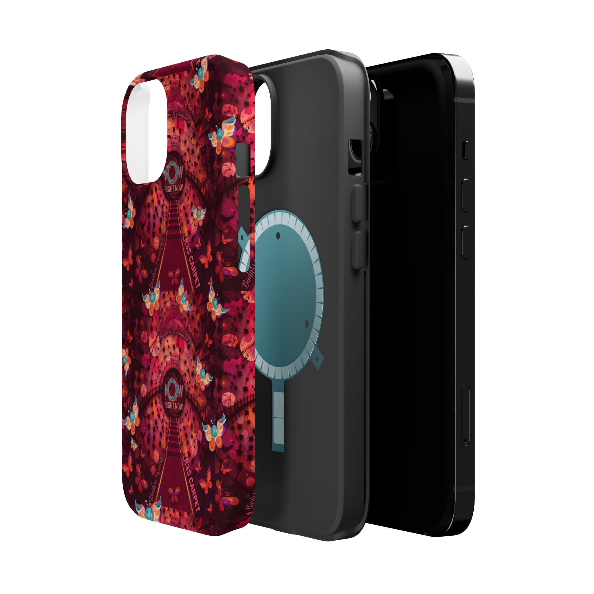 R3S-Carpet Worthy Magnetic Impact-Resistant Phone Case – Butterfly Kaleidoscope Now First-Class Stardust Collection